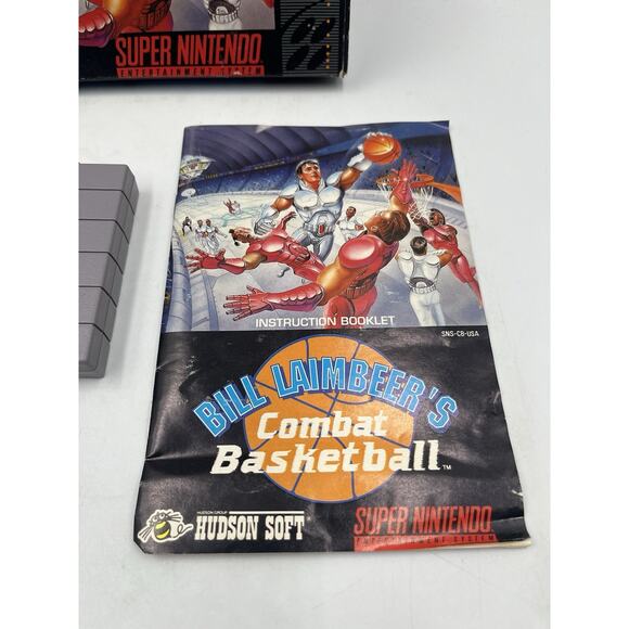 SNES Games - Bill Lambeer's Combat Basketball - Excellent Condition - Picture 3 of 14